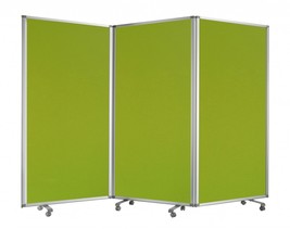 71" Green Iron Folding Three Panel Screen Room Divider - $1,961.43