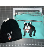 Marc Tetro Boston Terrier Crossbody Bag &amp; Beanie Hat Boxed Set NWT - $44.06