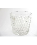 Vintage Diamond Cut Fluted Rim Glass Bowl - £15.92 GBP