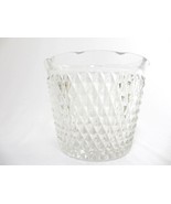 Vintage Diamond Cut Fluted Rim Glass Bowl - £15.97 GBP