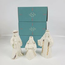 Lenox China Jewels Nativity Figurines 3 Kings Balthazar Melchior Gaspar in Boxes - £134.53 GBP