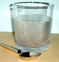 Waterford Diamond Line Crystal Ice Bucket with Scoop Set #40028778 New - $268.90