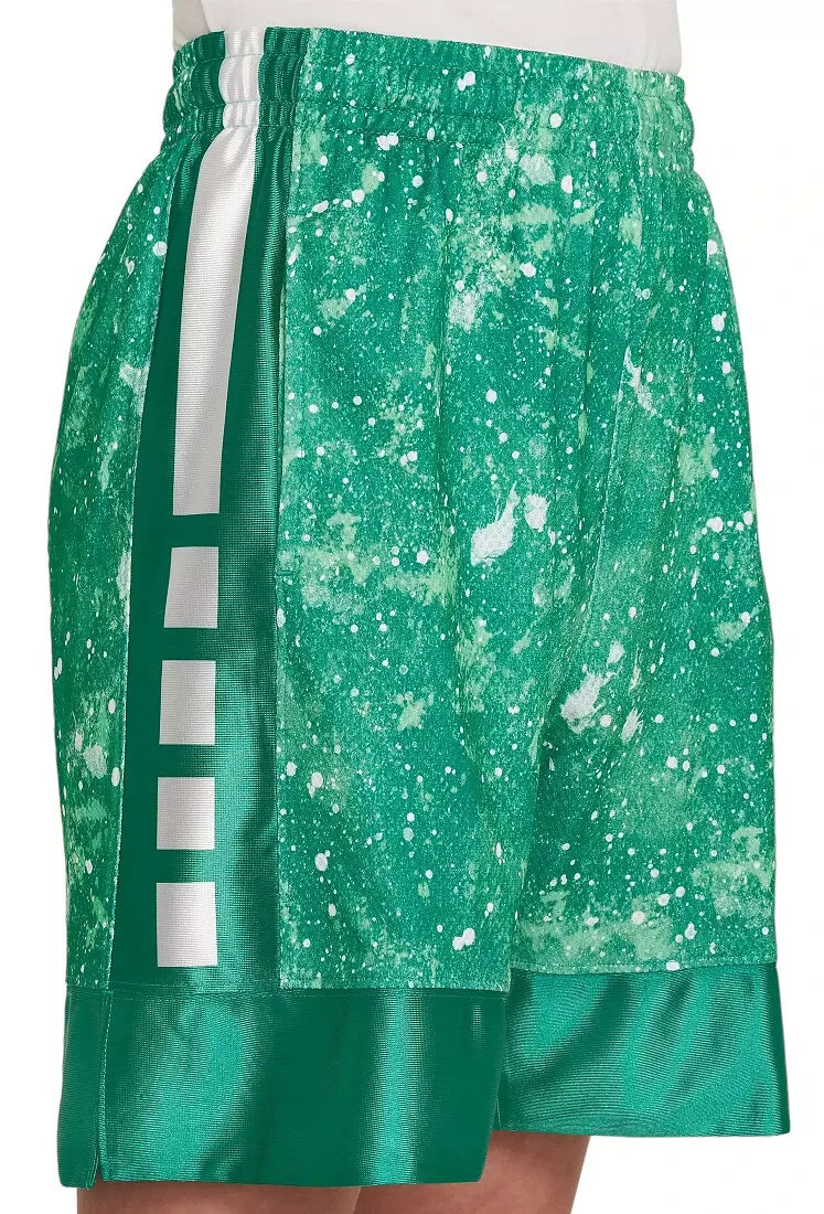 Nike Boys&#39; Dri-FIT Elite 23 Printed Basketball Shorts Green White Pocket... - $22.99