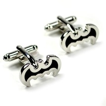 BATMAN CUFFLINKS Super Hero Bat NEW with GIFT BAG Groom Wedding Father&#39;s... - $11.95