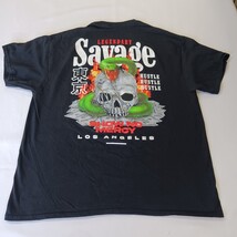 Popular Poison Legendary Savage Men’s Black Cotton Graphic T-Shirt Size XL image 13