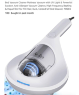 Ne Ros Handheld Bed Vacuum Cleaner UV Sanitize Allergen, True HEPA Filter - $54.41 CAD