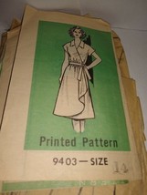 Vintage Mail Order Sewing Pattern 9403 Size 14 Dress with tie belt Uncut - $15.00 Vintage Mail Order Sewing Pattern 9403 Size 14 Dress with tie belt Uncut - $15.00