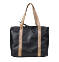 Alviero Martini Prima Classe Women Bag - Designer Black Tote Elegant Large - $274.62 CAD