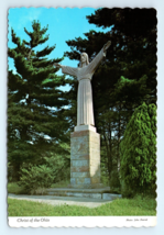 Christ Ohio River Statue Troy IN Postcard - $5.95