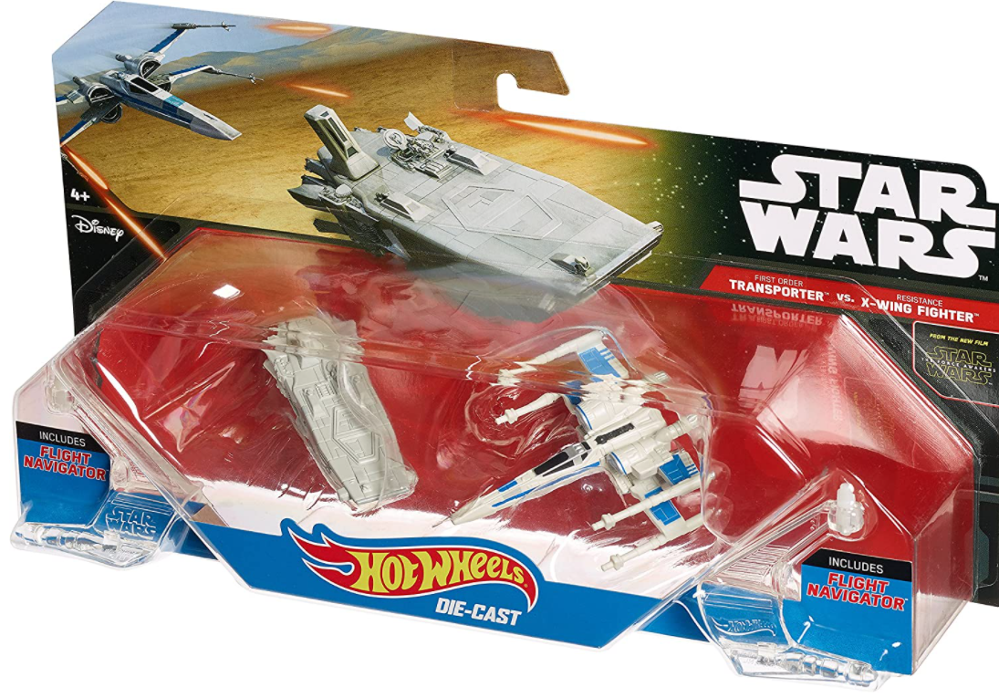 Primary image for Hot Wheels Star Wars Diecast Transporter, X-Wing Fighter, AT-AT, Snowspeeder