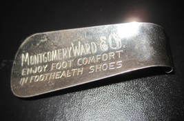 Vintage 50&#39;s Metal Shoe Horn MONTGOMERY WARD &amp; CO. Shoes Advertising - $24.99