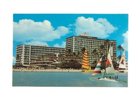 Vintage 1960s 1970s Reef Hotel Hawaii Postcard Waikiki Beach Tower Davy Jones - £7.44 GBP