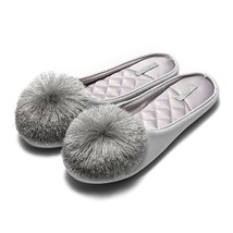 Women House Slippers 2021  Slides Memory Foam Slip-on Comfort Tassel Pom-Pom Hom - £22.56 GBP