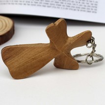 Olive Wood Cross Keychain - Christian Keychain Carved Made in Jerusalem ... - £27.49 GBP