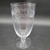 Fostoria Holly Clear Iced Tea Goblets Etched Laurel Glass Multiples Avai... - $6.92