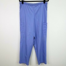 Denver Hayes Solid Blue Cargo Scrub Pants Bottoms Size XS - $6.92