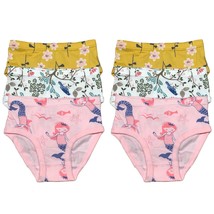 6 PK Toddler Little Girls Cotton Underwear Briefs Kids Panties Mermaid Pattern - £10.34 GBP