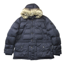 NWT Polo Ralph Lauren Faux Fur-Trimmed Down Parka in Navy Hooded Puffer ... - £194.22 GBP