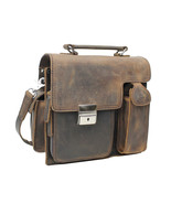 Vagarant Traveler 10 in. Cowhide Leather Satchel Shoulder Bag L71.Dark V... - $139.00