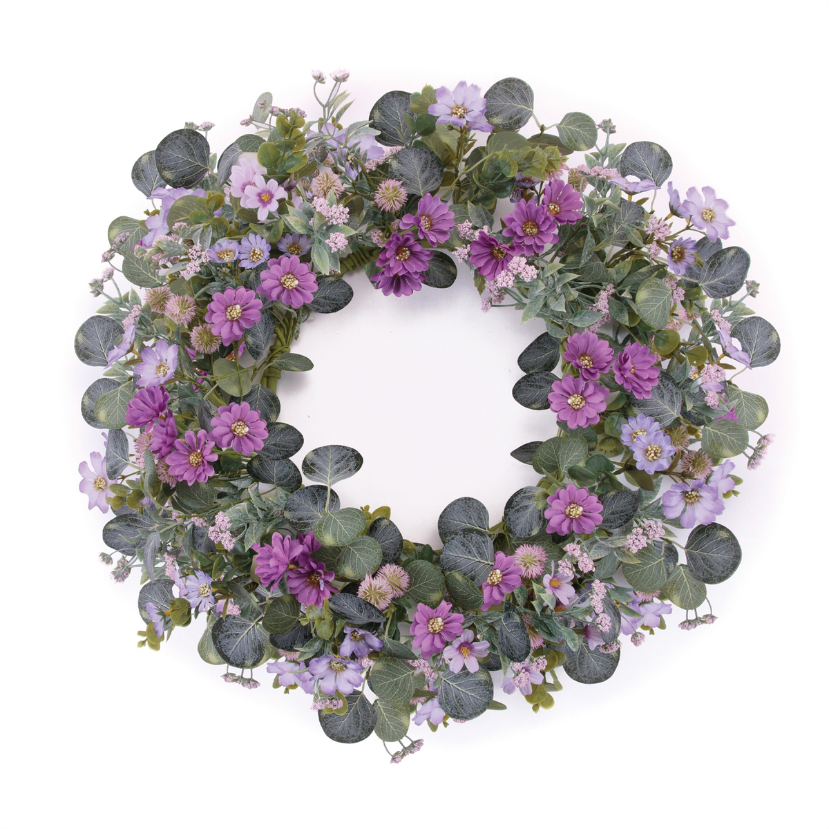 Mixed Daisy Floral and Thistle Wreath 22&quot;D - $78.20