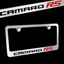 Brand New 1PCS Camaro RS Chrome Plated Brass License Plate Frame Officia... - £24.03 GBP