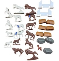 Unbranded Lot of Equestrian Animal  and Accessories Toys Plastic lot of 28 - $15.44