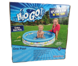 H20 Go Inflatable Kid&#39;s Pool 40.2x40.2x9.8 - £10.09 GBP