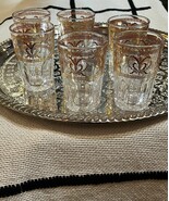 Gold Moroccan tea glasses- Moroccan gold tea glasses-  Moroccan gold cups - $870.85 MXN
