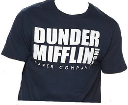Dunder Mifflin THE OFFICE Funny Tshirt- NAVY color - Very Soft - Size - Medium - £15.24 GBP