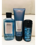 Bath Body Works Men’s Ocean Gift Set Body Spray Body Cream Body Wash - £39.70 GBP