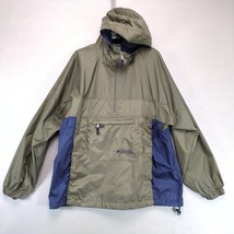 Columbia Sportswear 1/2 Zip Windbreaker Jacket Men&#39;s L Hood Packable Oli... - €27,61 EUR