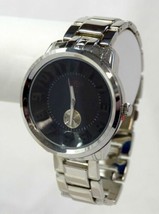 NEW NY London 2864 3D Design Dial Black Numerals Silver Bracelet Analog Watch - £20.66 GBP