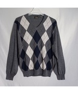 Jos. A. Bank Merino Wool Sweater Mens Large Gray Multicolor Retro Classic - $563.74 MXN