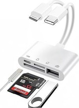SD Card Reader for 5 in 1 USB C to Memory Card Viewer with SD TF Card Slots USB  - £24.93 GBP