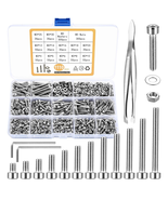 110PCS M3 Screw &amp; Nut Assortment Kit Stainless Steel Hex Socket Cap Bolts - $451.10 MXN