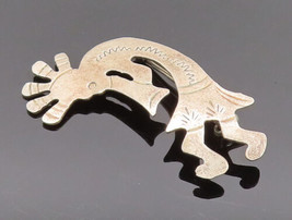 NAVAJO 925 Silver - Vintage Etched Kokopelli Dancer Brooch Pin - BP10143 - £50.28 GBP