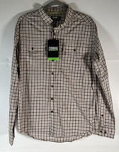 GOOGAN SQUAD Long Sleeve Fishing Shirt. Natural Plaid . Size M - £25.88 GBP