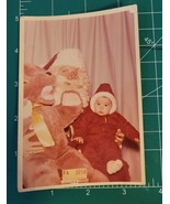 Vtg Original Creepy Santa Christmas 1950&#39;s 1960&#39;s Color Found Photo - £9.63 GBP