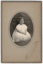 Large 1920s Cabinet Photo - 2-1/2 Year Old Girl in Philadelphia 6x9 Named - £10.25 GBP