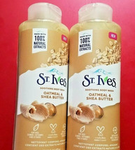 2 Pack St Ives Oatmeal And Shea Butter Soothing Body Wash 22 Fl Oz Each - £28.77 GBP