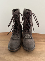 Vintage Shoe Company Womens $330 Kimberly Lace Up Boots 6.5 M Forest Gre... - $105.00