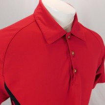 Nike Golf Fit Dry Men Red Black Polo Golf Shirt Sz L - £18.08 GBP