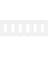 6 Gang Decora Rocker Wall Plate, Unbreakable Plastic H-4.5&quot; x L-11-7/8&quot; ... - $9.74 CAD