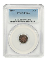 1865 3CS PCGS PR66 - £2,778.11 GBP