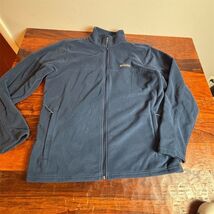 Columbia Men's Full-Zip Fleece Jacket Navy Blue Size L Lightweight Zip - $42.57