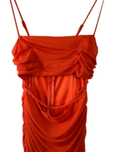 Princess Polly Dress Orange Midi Ruched Cut Out Size 4 Bodycon - £15.96 GBP