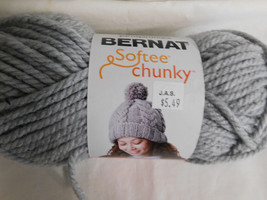 Bernat Softee Chunky Grey Heather Dye Lot WL231015 - $4.99