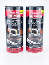 Weiman Microwave and Cook Top Cleaner 30 Count Canister Lot of 2 Cloths  - $19.30