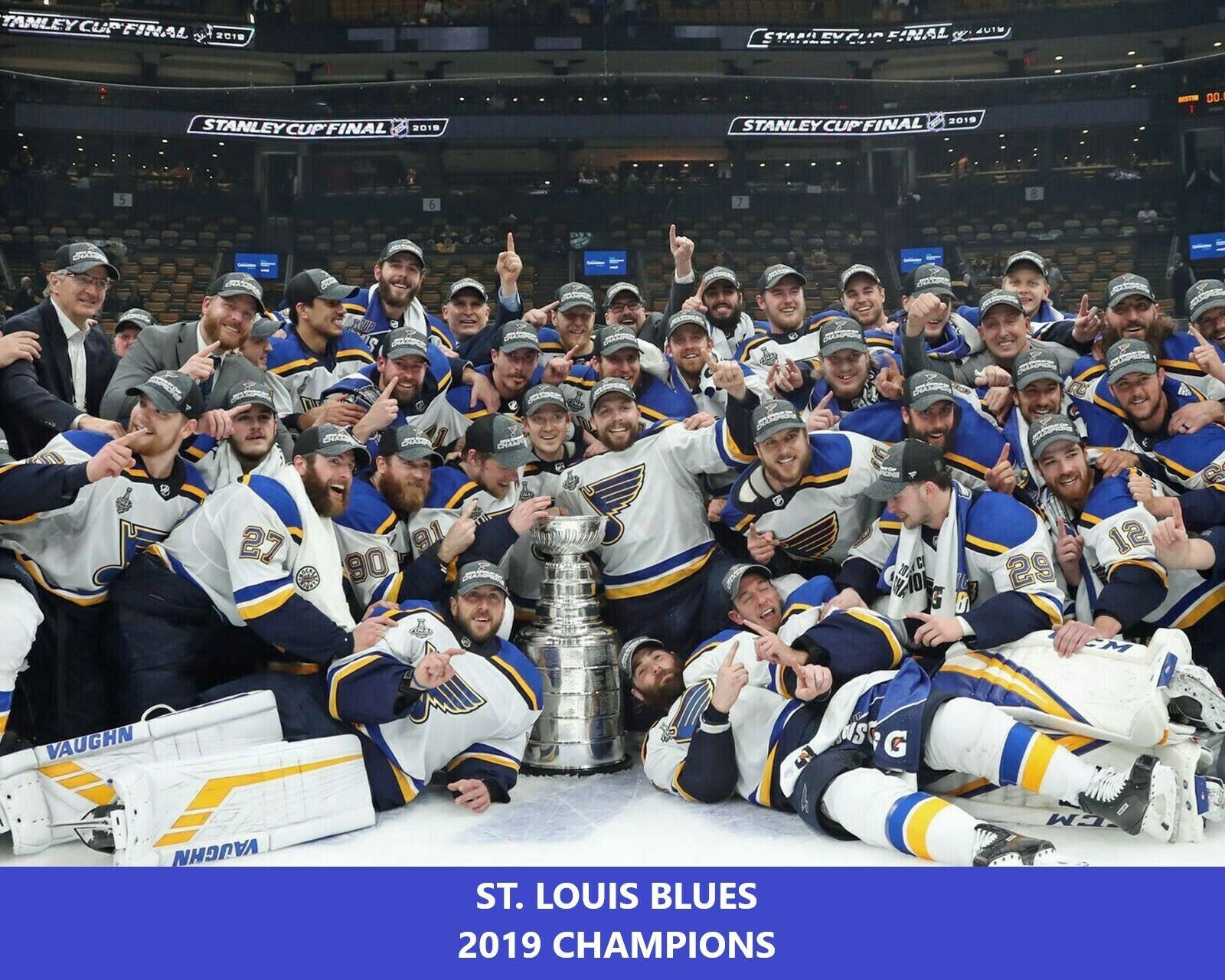 2019 ST. LOUIS BLUES TEAM 8X10 PHOTO HOCKEY PICTURE NHL STANLEY CUP CHAMPS - $4.94