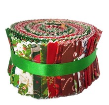 Jelly Roll Christmas Winter Holidays Seasonal Cotton Fabric Precuts M528.14 - £31.67 GBP